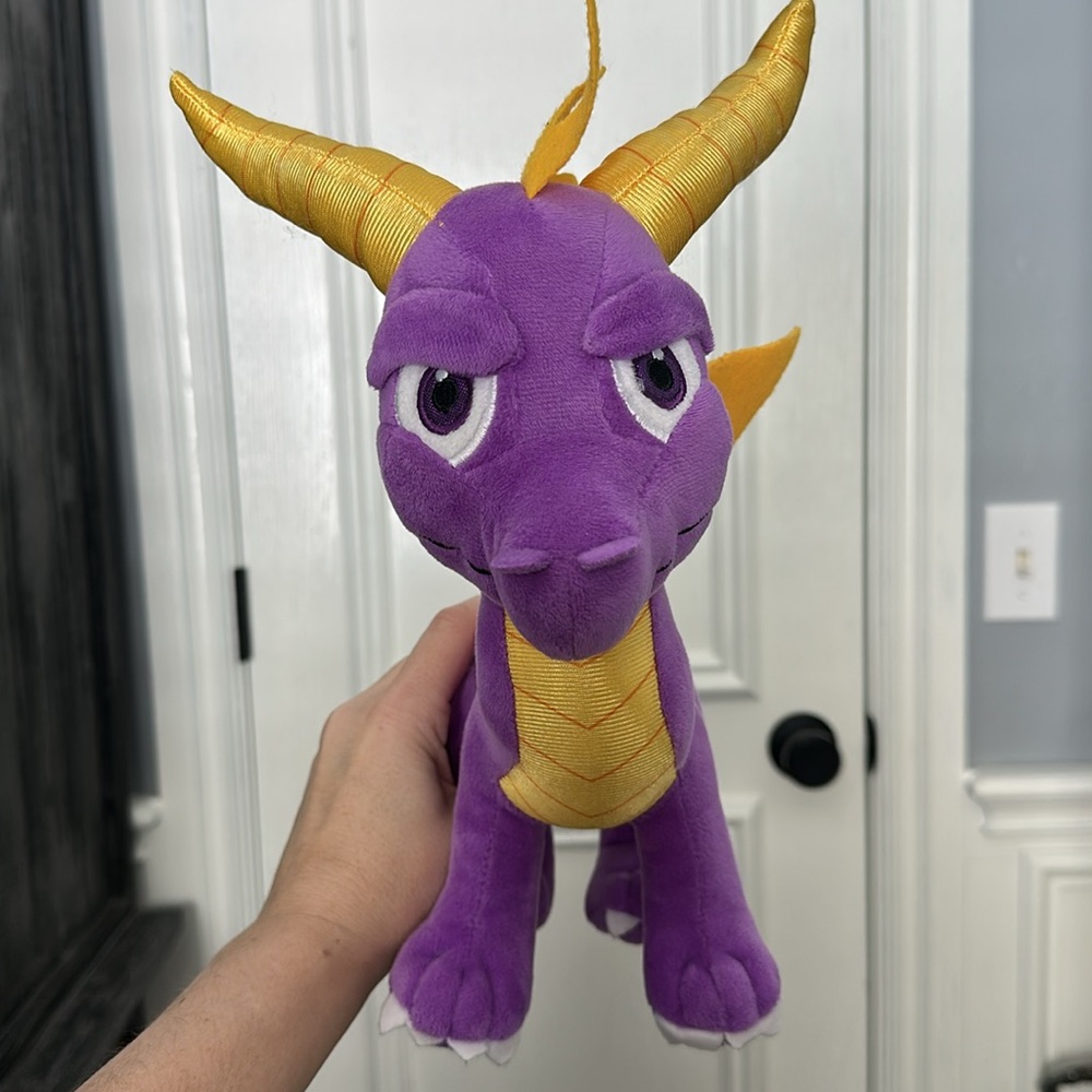 Spyro Purple Dragon Plush Toy with Gold Accents - Picture 2 of 5